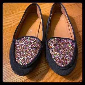 Crewcuts glittery slip ons